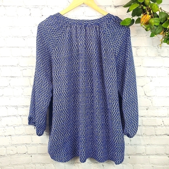 KENAR Boho 3/4 Sleeve Blouse/Boho Top Size L - Picture 3 of 8